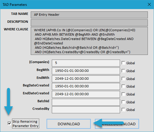 Download TAD Template screenshot