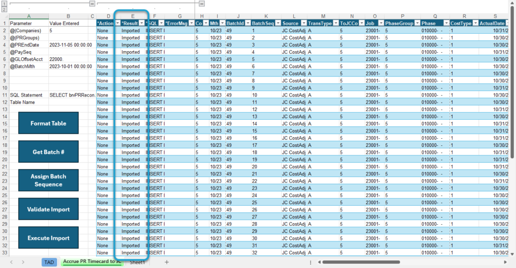 Start Import Process screenshot