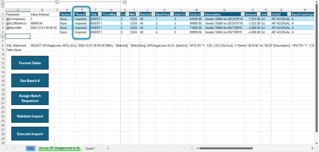 Start Import Process screenshot