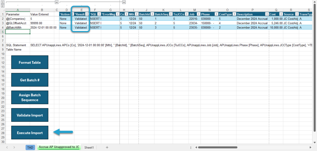 Start Import Process screenshot