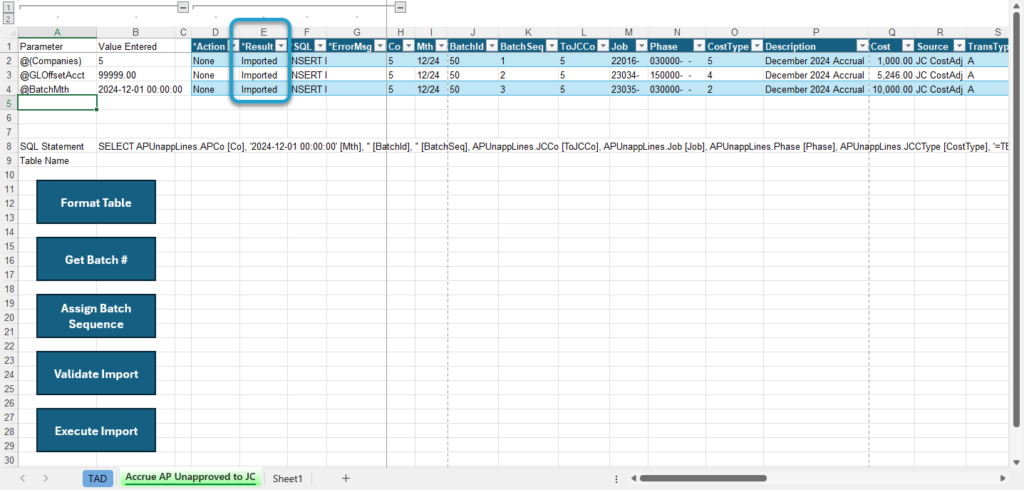 Start Import Process screenshot