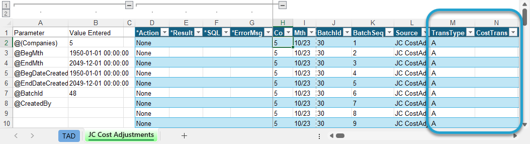 Updating the Batch Month screenshot
