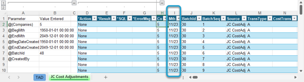 Updating the Batch Month screenshot