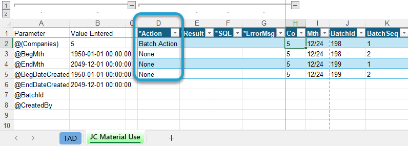 Identifying Which Batches to Clear screenshot