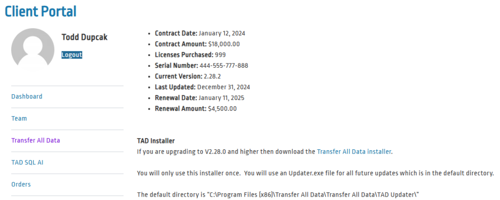 Transfer All Data screenshot