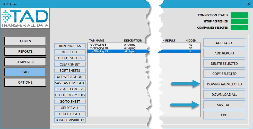 Copy Using TAD Button screenshot