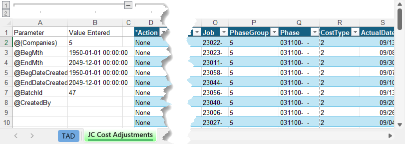 Rearrange Columns screenshot