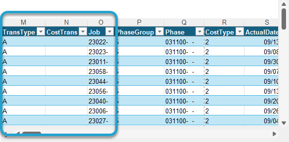 Rearrange Columns screenshot