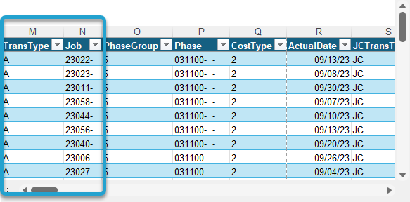Rearrange Columns screenshot