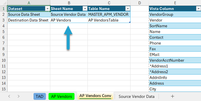Create Converter Sheet screenshot