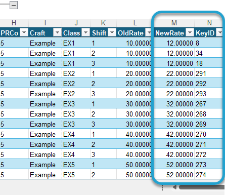 Rearrange Columns screenshot