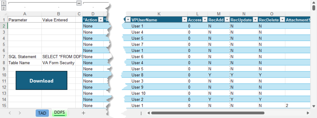 Downloading Records for Deletes screenshot