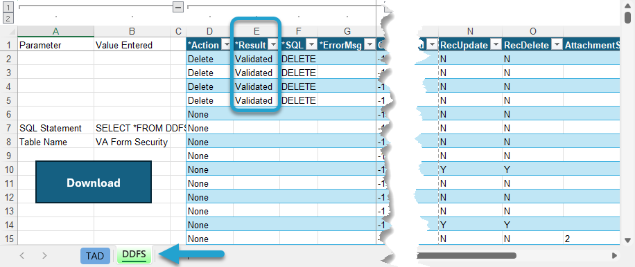 Downloading Records for Deletes screenshot