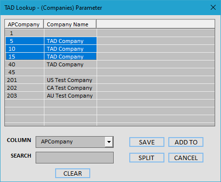 Initial Download and Parameters screenshot