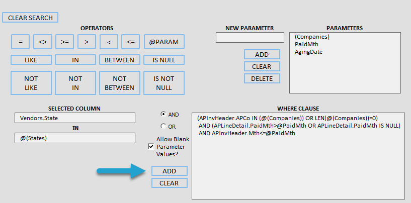 Add a Filter or Parameter screenshot