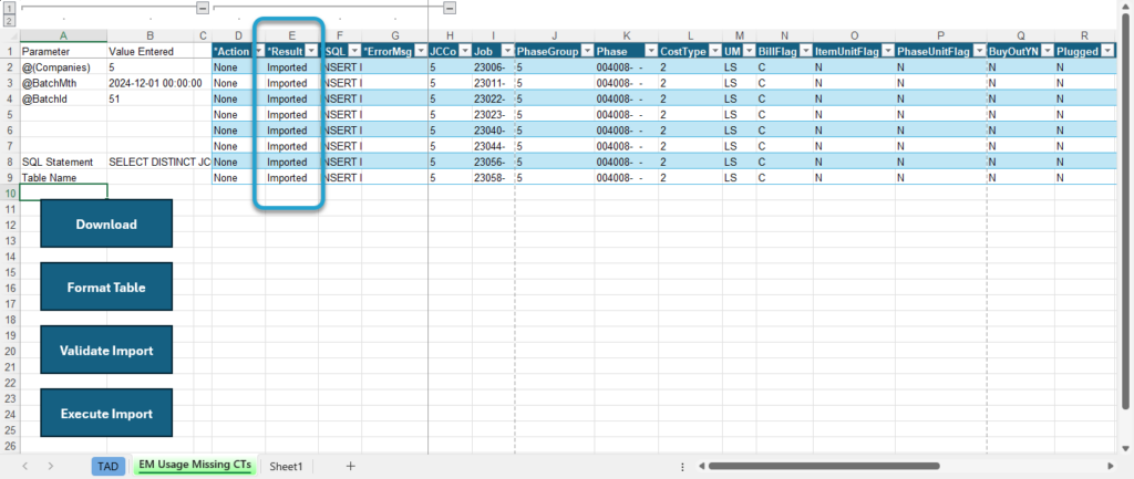 Start Import Process screenshot