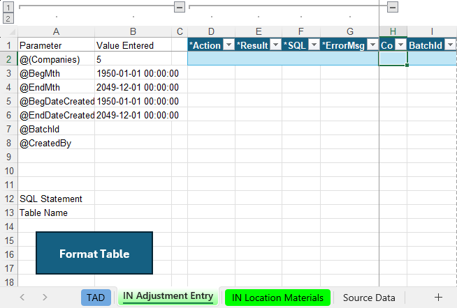Download TAD Template screenshot