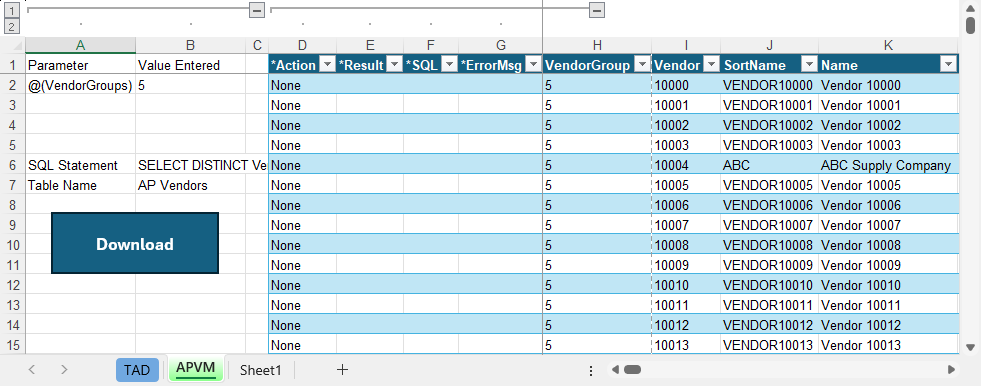 Table Structure screenshot