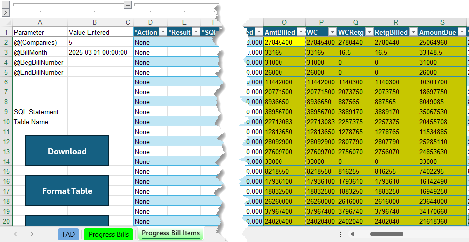 Update Billing Items screenshot