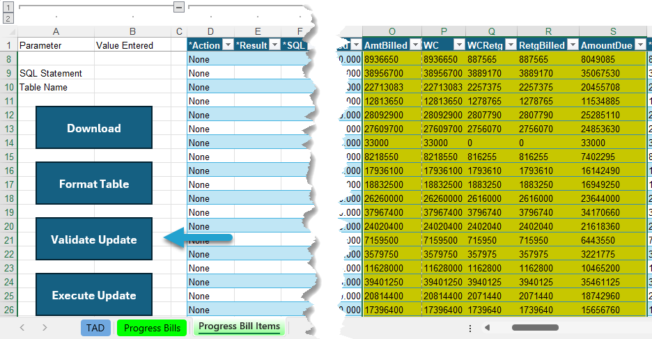 Update Billing Items screenshot