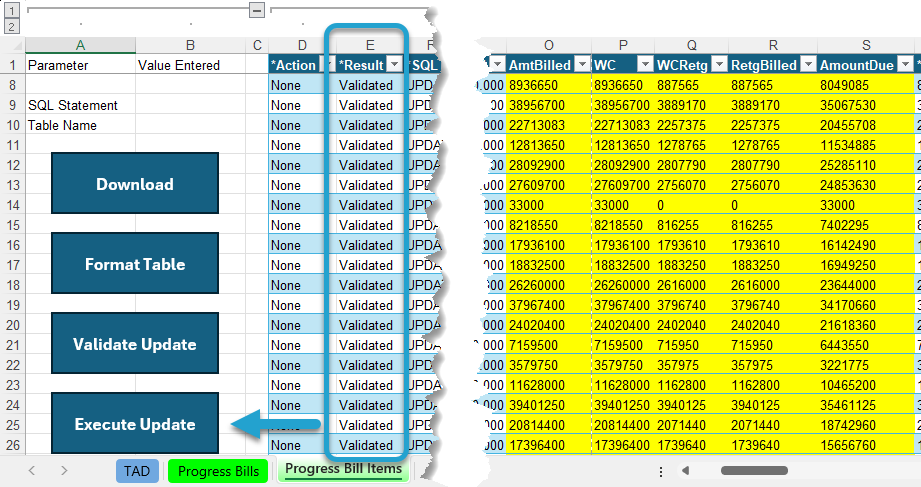 Update Billing Items screenshot