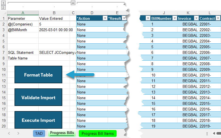 Import the Billing Records screenshot