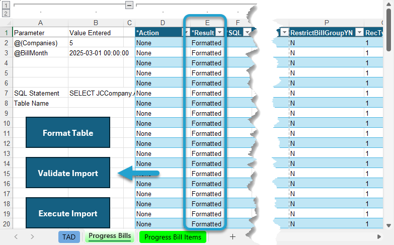 Import the Billing Records screenshot