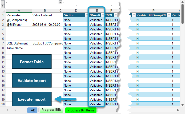 Import the Billing Records screenshot