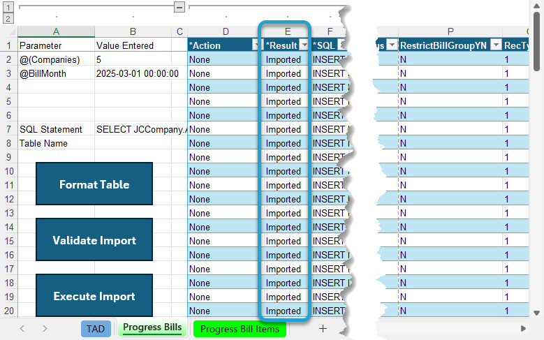 Import the Billing Records screenshot