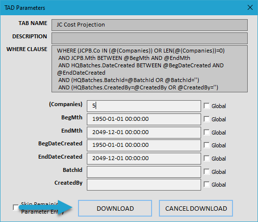 Download TAD Template screenshot