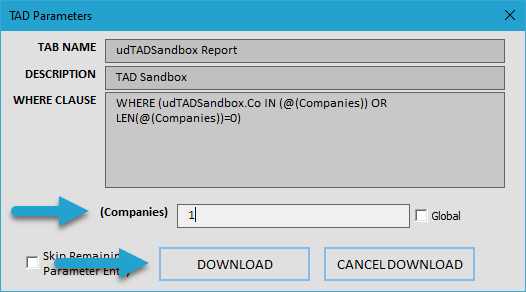 Loading a Report screenshot