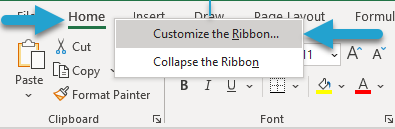 Load the Excel Add-in screenshot