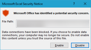 Trusted Location Needed? screenshot