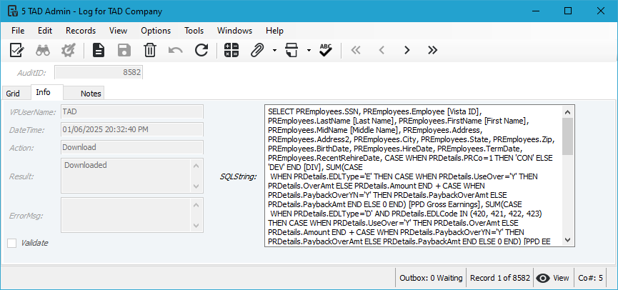 Vista Form screenshot
