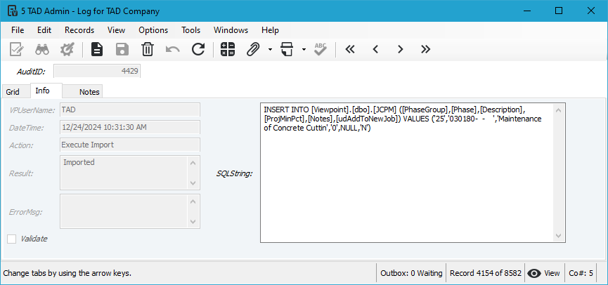 Vista Form screenshot