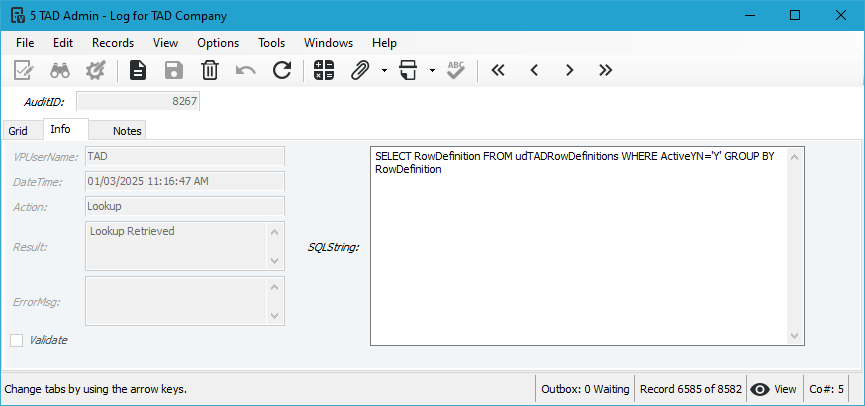 Vista Form screenshot