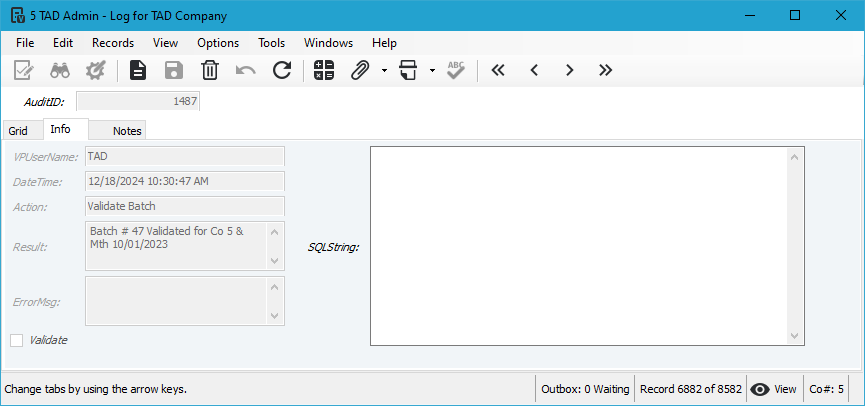 Vista Form screenshot