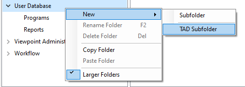 TAD Menu Template screenshot