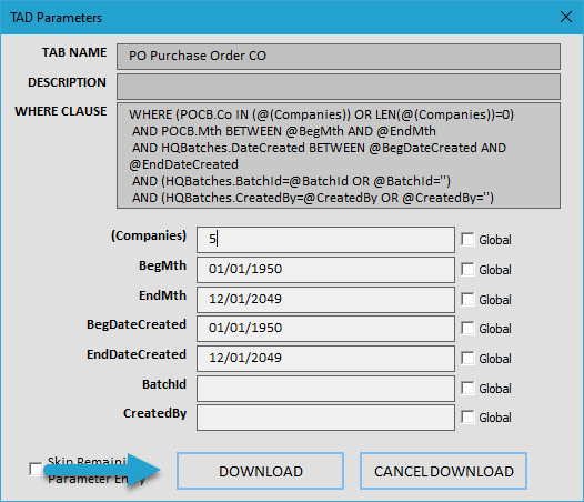 Download TAD Template screenshot