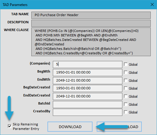 Download TAD Template screenshot