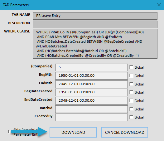 Download TAD Template screenshot