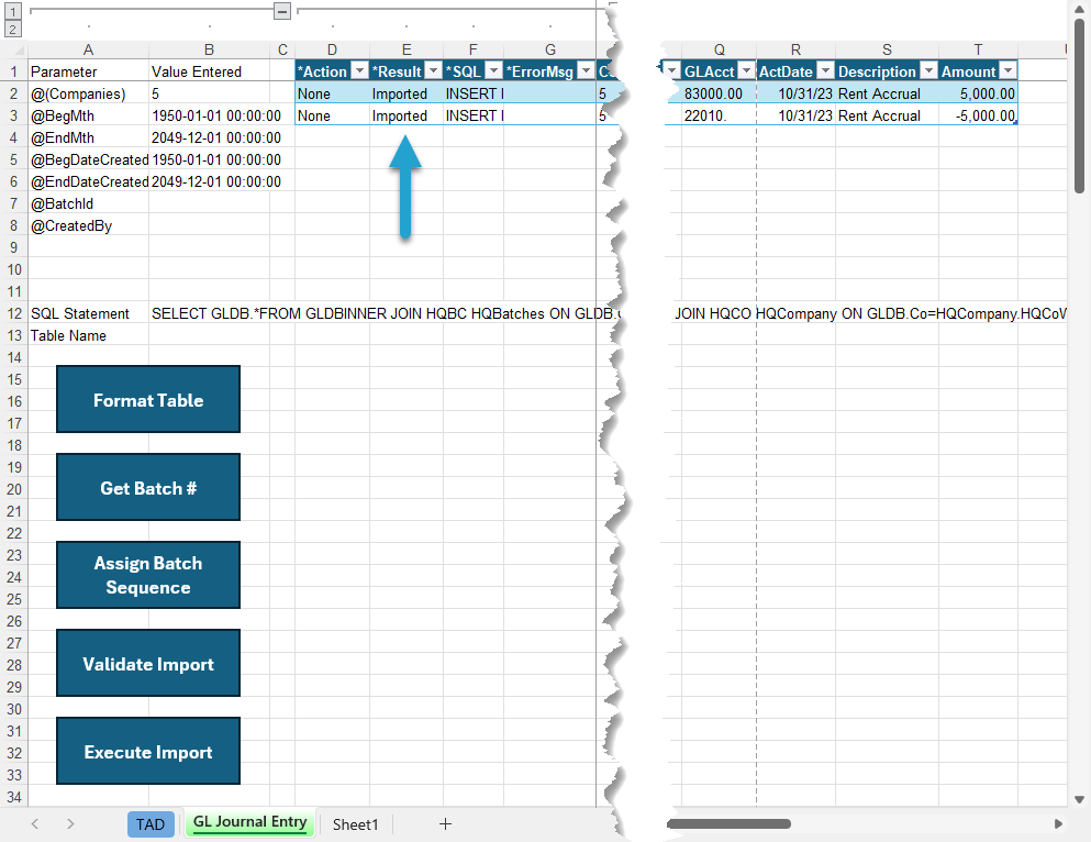 Running a Package screenshot
