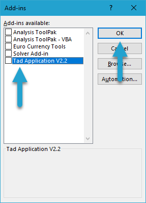 Remove the Excel Add-in screenshot