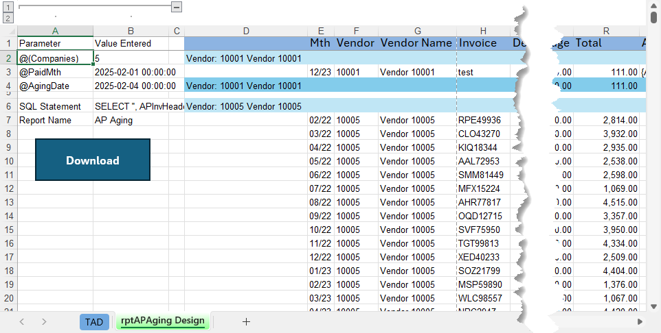 Layout Examples screenshot