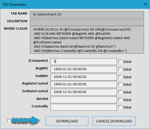 Download TAD Template screenshot