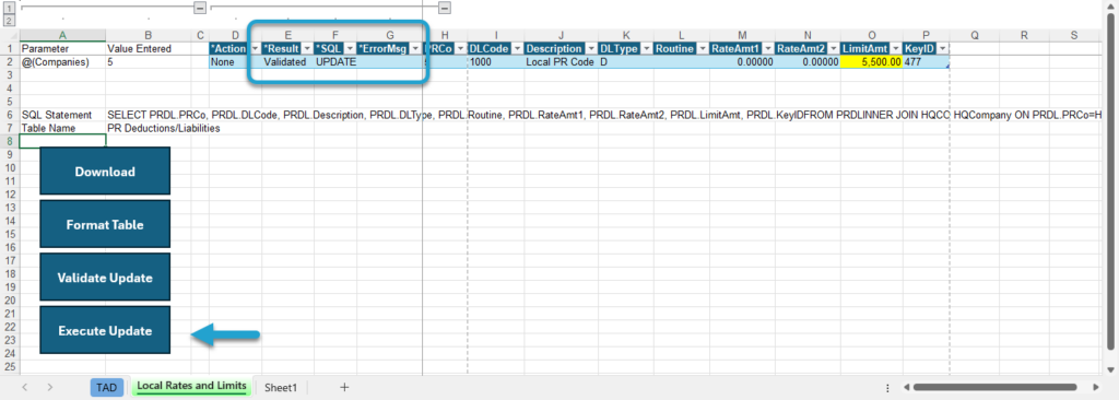 Start Update Process screenshot