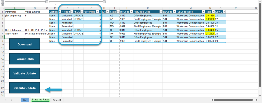 Start Update Process screenshot