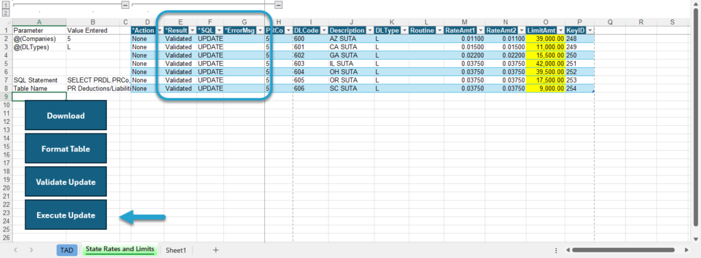 Start Update Process screenshot