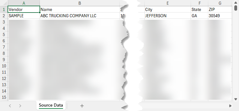 Create Excel Table screenshot