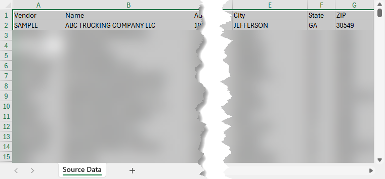 Create Excel Table screenshot